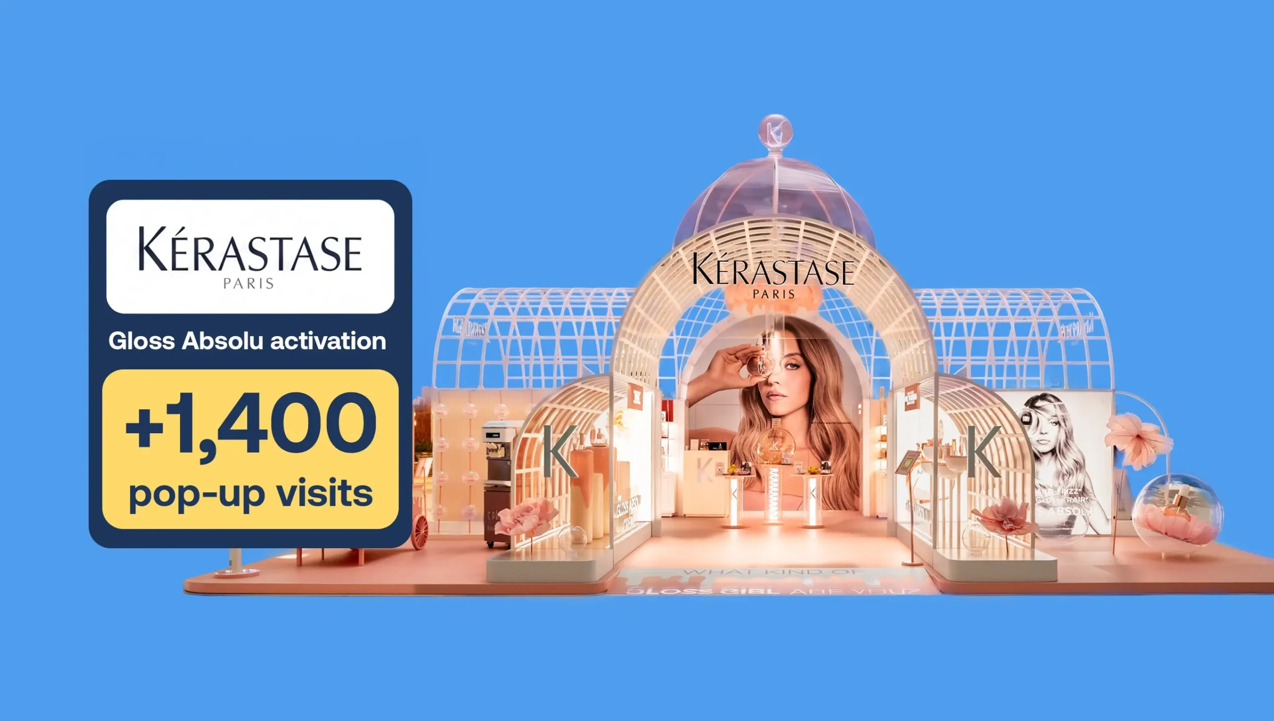 Turning Kérastase’s Gloss Absolu pop-up into measurable footfall
