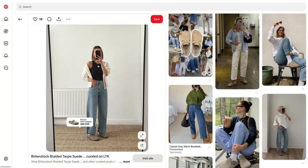Pinterest page